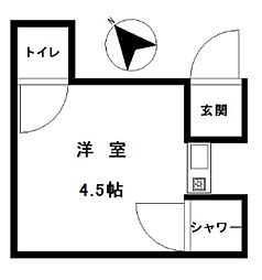 メゾン上落合 ワンルームの間取図画像