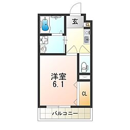 おおさか東線 JR俊徳道駅 徒歩5分の賃貸アパート 1階1Kの間取り