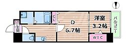 メイクス大阪鶴見 1DKの間取図画像