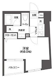 GRANDPASEO市谷甲良町 1Kの間取図画像
