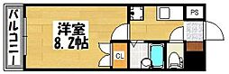リファレンス呉服町 1Kの間取図画像