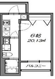 ベルメント陣屋前C棟 1Kの間取図画像