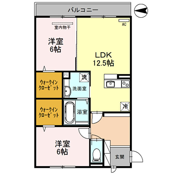 フローラル　メゾン ｜奈良県奈良市東九条町(賃貸アパート2LDK・2階・64.50㎡)の写真 その2