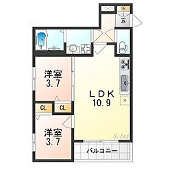 間取図画像 2LDK