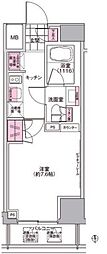 プレジリア東日本橋 1Kの間取図画像