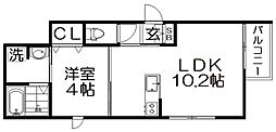 仮称)門真市五月田町PJ 1LDKの間取図画像