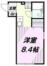 メゾンジュネス 3階ワンルームの間取り