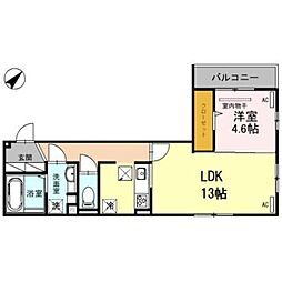 Estrela 1LDKの間取図画像