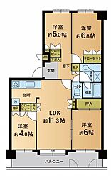 パーク・ノヴァ春日中央 4LDKの間取図画像