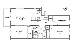 COMFORIA千石 2SLDKの間取図画像