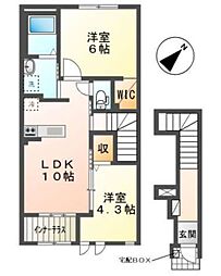 ウインドワードヒル堂山 2LDKの間取図画像