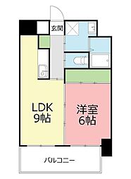 サンシティ駅南 1LDKの間取図画像