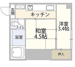 桜台マンション 2Kの間取図画像