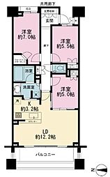 マジェスティハウス新宿御苑パークナード 3LDKの間取図画像