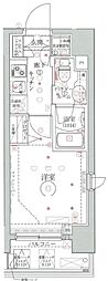 クレイシア品川戸越銀座 1Kの間取図画像