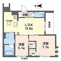 ルナーデュオ 0101 ｜ 京都府京都市右京区西院月双町103（賃貸マンション2LDK・1階・59.66㎡） その2