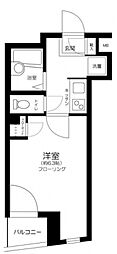 パレ・ホームズ都立家政 1Kの間取図画像