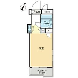 TOP千早町NO1 ワンルームの間取図画像