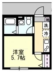 ダイヤモンドテラス山手 1Kの間取図画像