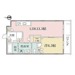 HEBELVILLAGE吉祥寺北 1LDKの間取図画像
