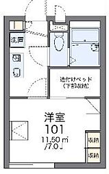 レオパレスアポロ 1Kの間取図画像