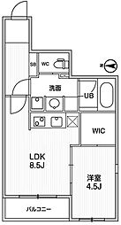ウィーヴプレイス東高円寺 4階1LDKの間取り