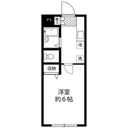 アリスヴィラ 1Kの間取図画像