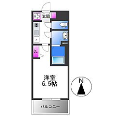 S-RESIDENCE高井田beleta 7階1Kの間取り