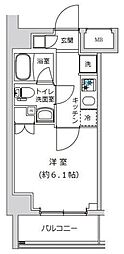 Risingplace武蔵新城 1Kの間取図画像