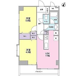 エストレーラ 2LDKの間取図画像