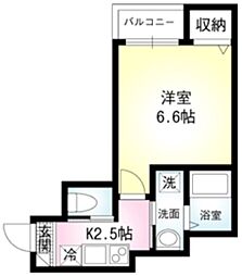 HEIM RUHE 1階1Kの間取り