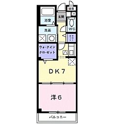 シェアー・イースト 1DKの間取図画像
