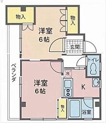 パレキャトレーズ 3階2Kの間取り