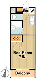 コーポレイメイ 1Kの間取図画像