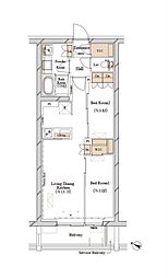 BRANSIESTA目黒中央町 2LDKの間取図画像