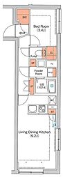 EsTRUTHPlusTABATA 1LDKの間取図画像