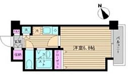 ビイルーム新宿 1Kの間取図画像