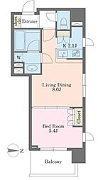エクセレンシア駒込 1LDKの間取図画像