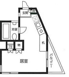 エクセラ阿佐ヶ谷 ワンルームの間取図画像