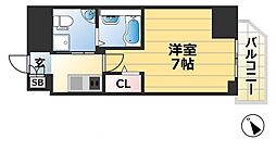 セレニテ神戸元町クレア 1Kの間取図画像
