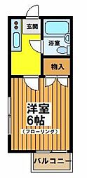 京王井の頭線 西永福駅 徒歩5分の賃貸アパート 2階1Kの間取り