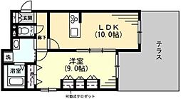 パクス東船橋 1LDKの間取図画像