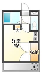 J.R新宮センチュリー21 ワンルームの間取図画像