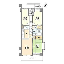 プレジールさぎぬま 3LDKの間取図画像