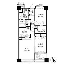 クラッサ初台 2LDKの間取図画像