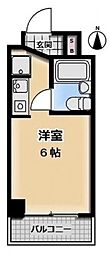ヴィンテージ北赤羽 5階ワンルームの間取り