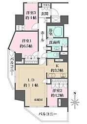 パークハウス市谷柳町 3LDKの間取図画像