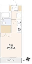 ペガサスマンション生田 ワンルームの間取図画像