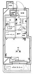 ルーブル田園調布南 1Kの間取図画像