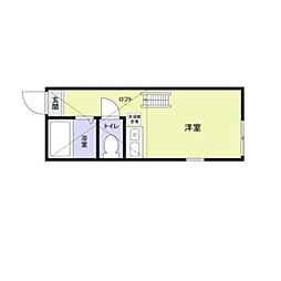 BRICKS羽沢南 ワンルームの間取図画像